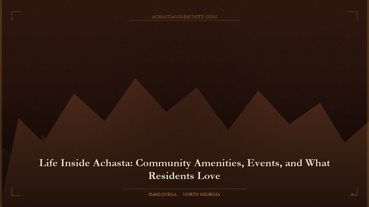 Life Inside Achasta: Community Amenities, Events, and What Residents Love